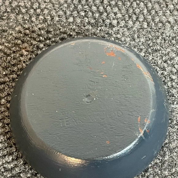 Snowman Wooden Teakwood Bowl Handpainted - Picture 4 of 6